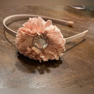 pink flower headband